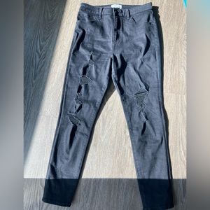 Abercrombie & Fitch Curve Love Super Skinny High Rise Black Jeans